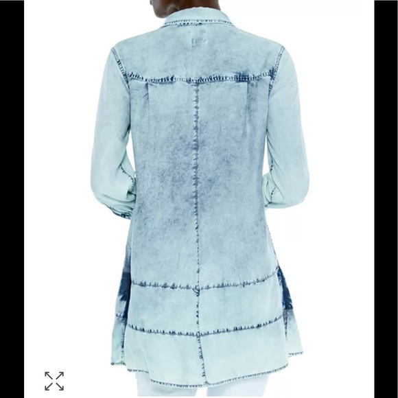 NIC+ZOE Denim Skies Shirt/Mini dress Size S. NWT - Picture 6 of 6